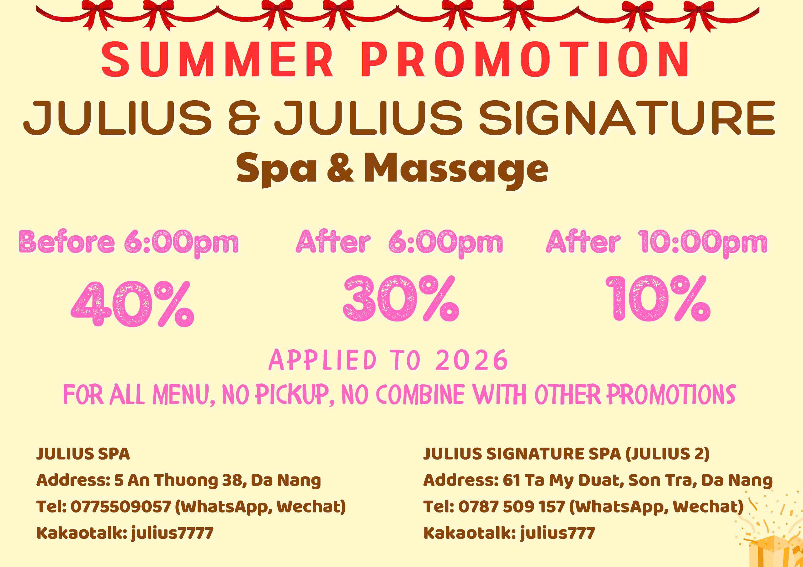 Julius promotion group special banner